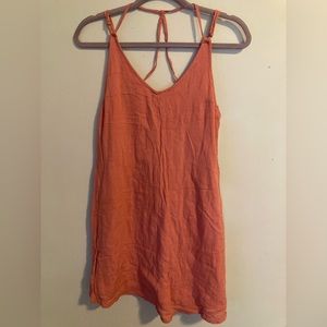 Roxy coral tank gauze short dress Sundress M Med Medium exc